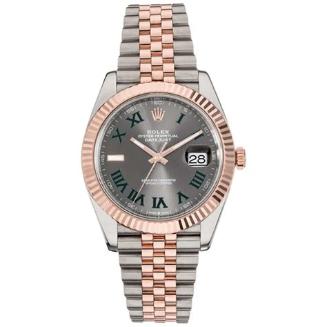 rolex datejust wimbledon rose gold